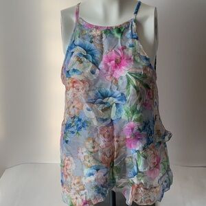 Floral Halter Style Top Made in Italy